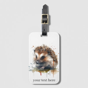 Cosy Critter: Igel in Wasserfarbe Gepäckanhänger