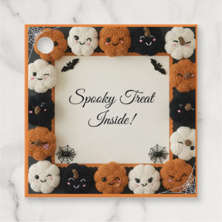 Cosy Crochet Pumpkin Halloween-Geschenktags Geschenkanhänger