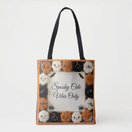 Cosy Crochet Pumpkin Patch Halloween Tote Bag