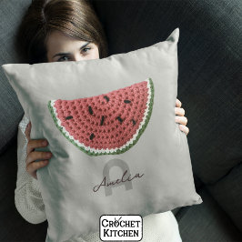 Cosy Crochet Watermelon Fruchtsästhetik Monogram Kissen