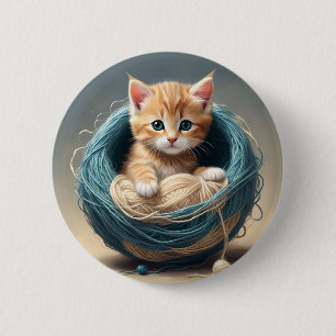 "Cosy Cuddles: The Kitten's Wooly Retreat" Button