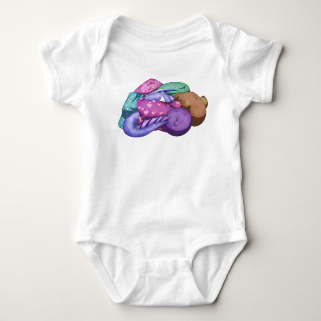 Cosy Dragon Baby Strampler (Vorderseite)