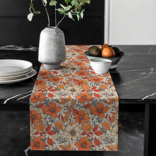 Cosy Fall Blooms Tischläufer Feststimmung (Cozy Fall Blooms Table Runner for a Festive Setting")