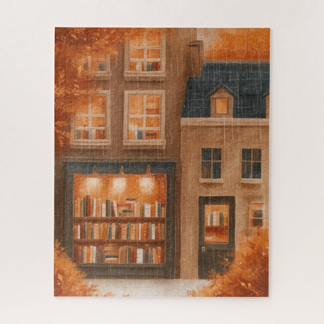 Cosy Fall Bookstore Puzzle (Vertikal)
