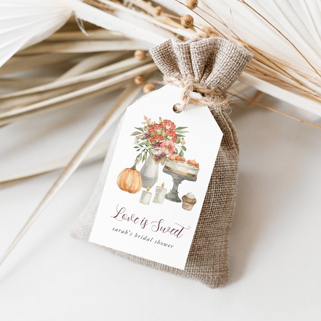 Cosy Fall Pumpkin "Liebe ist süß" Geschenkanhänger (Von Creator hochgeladen)