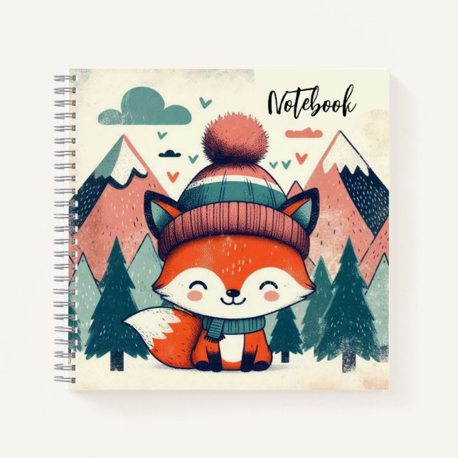 Cosy Fox Tales - Winter Woodland Charm Notizbuch (Vorderseite)