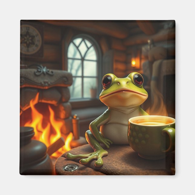 Cosy Frog Magnet (Vorne)