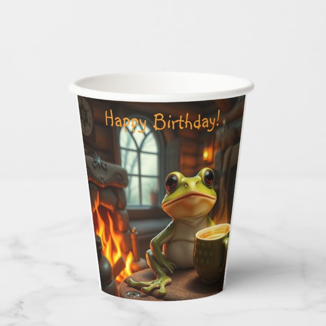 Cosy Frog Paper Cups Pappbecher (Vorderseite)