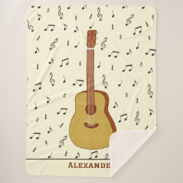 Cosy Guitarrist Musiknote Design Sherpadecke