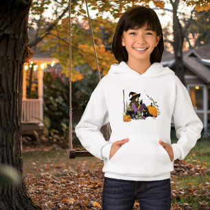 Cosy Hexe Vibes Halloween Pumpkins Lila Hoodie