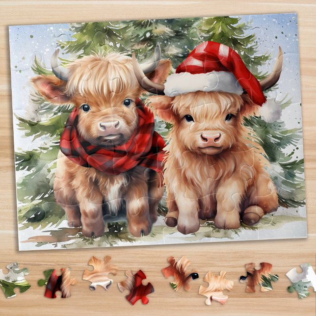 Cosy Highland Cow Feiertag Weihnachten Puzzle (Von Creator hochgeladen)