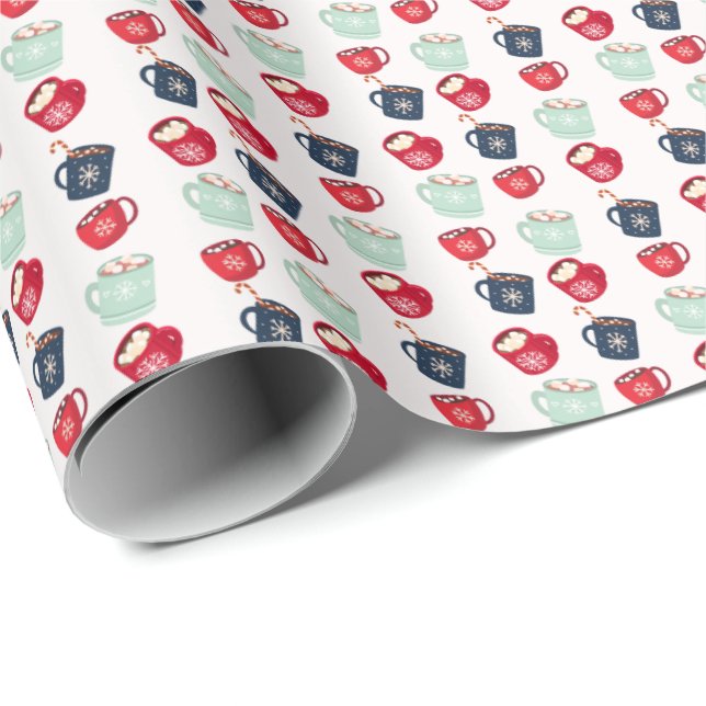 Cosy Hot Cococoa Tasse Wrapping Paper Geschenkpapier (Rolleneckpunkt)
