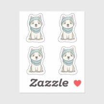 Cosy Husky Illustration - kundenspezifisch geschni