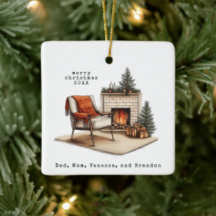 Cosy Hygge Weihnachtsschrift Keramikornament