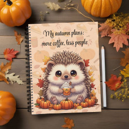 Cosy Igel Herbst Coffee Notebook Notizblock