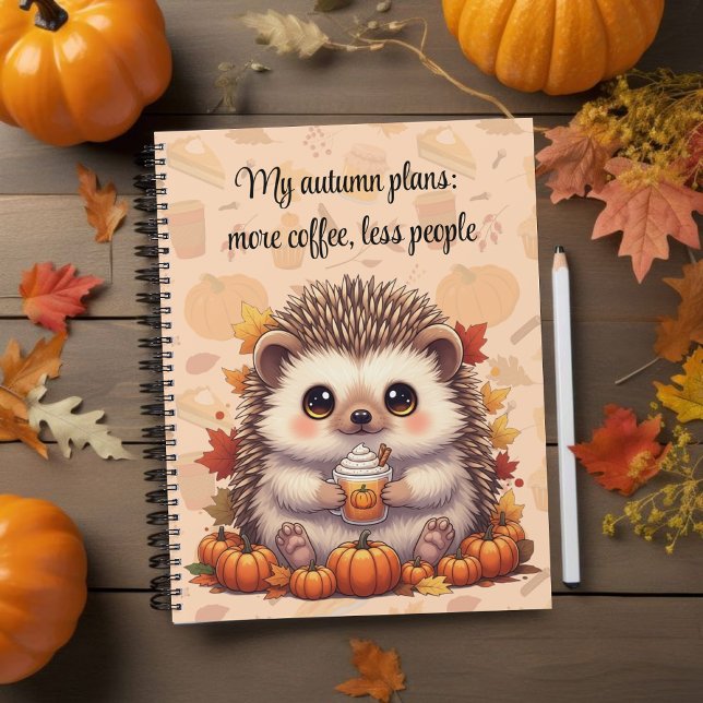 Cosy Igel Herbst Coffee Notebook Notizblock (Von Creator hochgeladen)