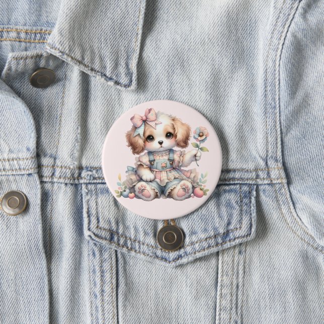 Cosy Kawaii Cotattcore Farmcore Farmcore Puppy Sty Button (Beispiel)