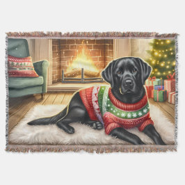 Cosy Labrador Retriever Dog Lover Weihnachten Decke