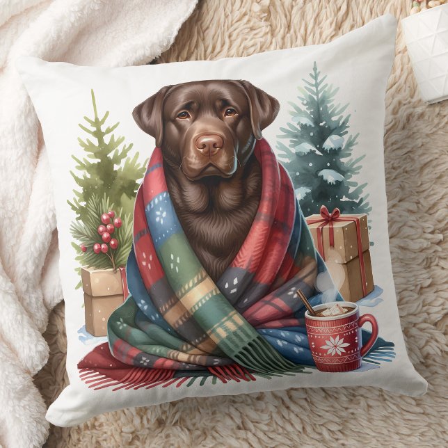 Cosy Labrador Retriever Dog Lover Weihnachten Kissen (Von Creator hochgeladen)
