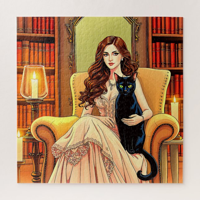 Cosy Library Haven Puzzle (Vertikal)