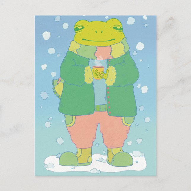 Cosy Little Frog Postkarte (Vorderseite)