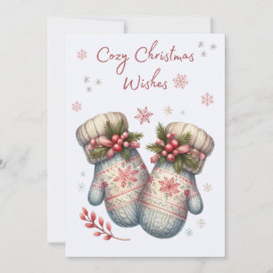 Cosy Mittens Christmas Card Feiertagskarte
