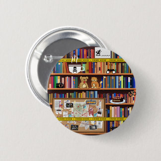 Cosy Mystery Bookshelf Button