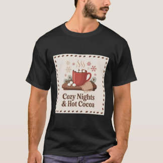 "Cosy Nights & Hot Cocoa" Winter Marshmallow Tasse T-Shirt