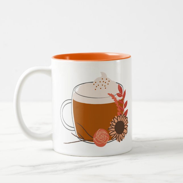 Cosy Orange Fall Coffee Tasse - Erntedank Herbst (Links)
