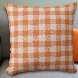 Cosy Orange Gingham Herbst Herbst Kissen