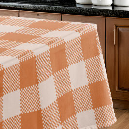 Cosy Orange Gingham Herbst Herbst Tischdecke