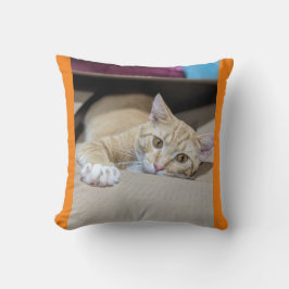 "Cosy Orange Tabby Katzenkissen - Warmer Felinenka Kissen