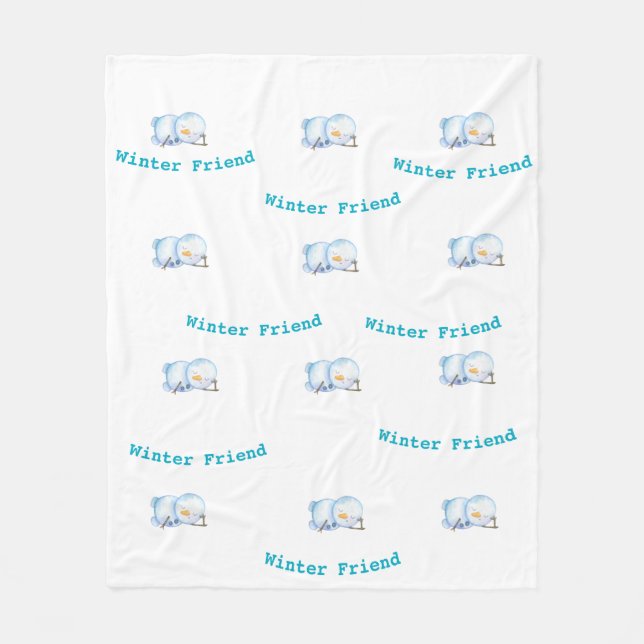 Cosy Penguin Fleece Blanket (Vorderseite)