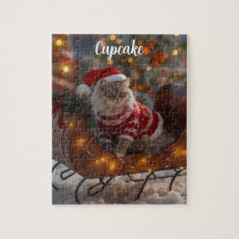 Cosy persian Cats Christmas Personalisiert Puzzle