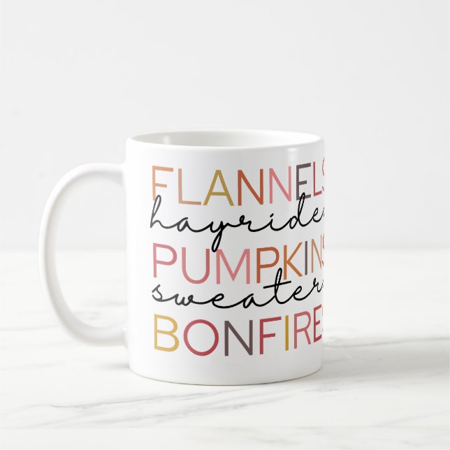 Cosy Pumpkin Patch Graphic T - Shirt Kaffeetasse (Links)