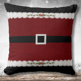 Cosy Red Christmas Santa Claus Anzug Throw Kissen