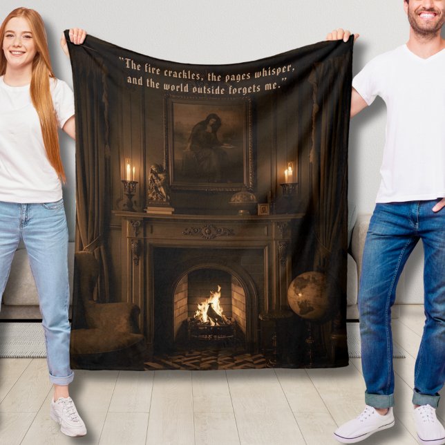 Cosy Sherpa Blanket Dark Academia Geschenk des Les Fleecedecke (Von Creator hochgeladen)