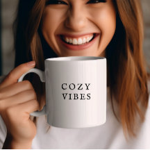 Cosy Vibes Fall Tasse Moderner Minimaler Kaffee Cu