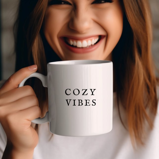 Cosy Vibes Fall Tasse Moderner Minimaler Kaffee Cu (Von Creator hochgeladen)