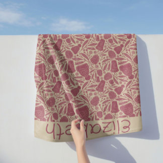 Cosy Vintage Christmas Beanie Coffee Pattern Sherpadecke