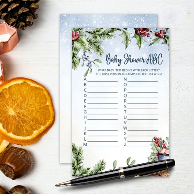 Cosy Winter Hot Cocoa Snowly Baby Dusche ABC Spiel (Von Creator hochgeladen)