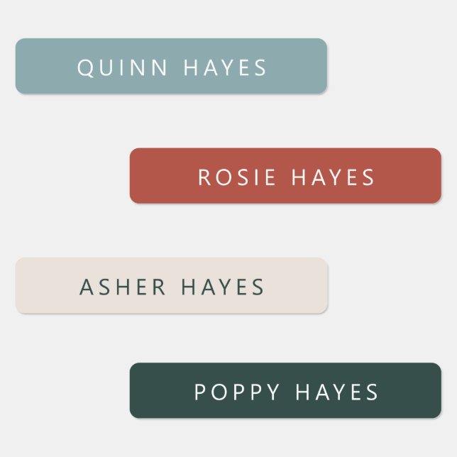 Cosy Winter Name Labels Etiketten (Gruppe)