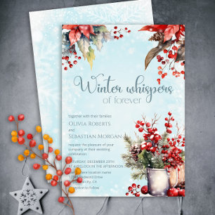 Cosy Winter Rowan Beerenbouquet Wedding Einladung
