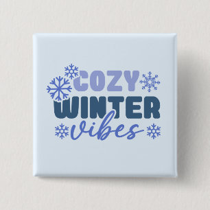 Cosy Winter Vibes - Snowflake Typografie Button