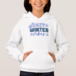 Cosy Winter Vibes - Snowflake Typografie Hoodie