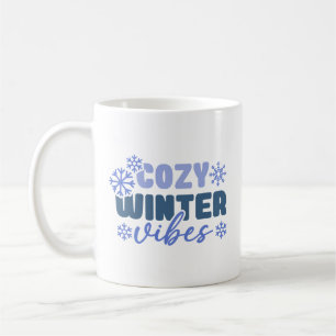 Cosy Winter Vibes - Snowflake Typografie Kaffeetasse