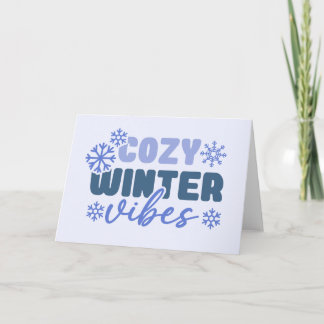 Cosy Winter Vibes - Snowflake Typografie Karte
