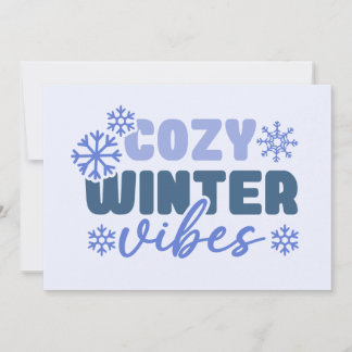 Cosy Winter Vibes - Snowflake Typografie Karte