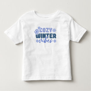 Cosy Winter Vibes - Snowflake Typografie Kleinkind T-shirt