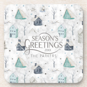 Cosy Zuhause Christmas Aquamarin ID985 Getränkeuntersetzer